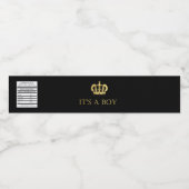 Golden Crown Baby jongen douche water-fles labels Waterfles Etiket (Enkel label)