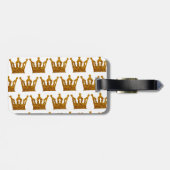 Golden Crown Bagagelabel met leder (Achterkant horizontaal)
