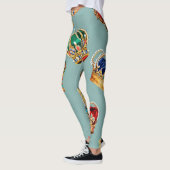 Golden Crown Barok Mode Textuur Leggings (Links)
