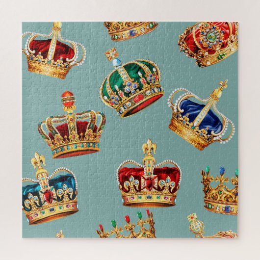 Golden Crown Barok Mode Textuur Legpuzzel (Verticaal)