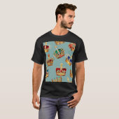 Golden Crown Barok Mode Textuur T-shirt (Voorkant volledig)