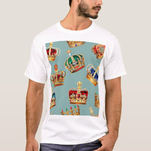 Golden Crown Barok Mode Textuur T-shirt