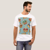 Golden Crown Barok Mode Textuur T-shirt (Voorkant volledig)