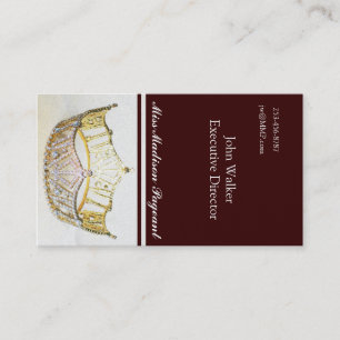 Golden Crown Business of Calling Card Contactkaartje