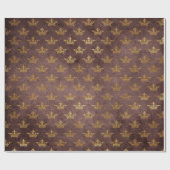 Golden Crown Confetti Royal Burgunde Velvet Cadeaupapier (Vlak)