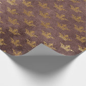 Golden Crown Confetti Royal Burgunde Velvet Cadeaupapier (Hoek)