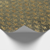 Golden Crown Confetti Royal Green Cadeaupapier (Hoek)