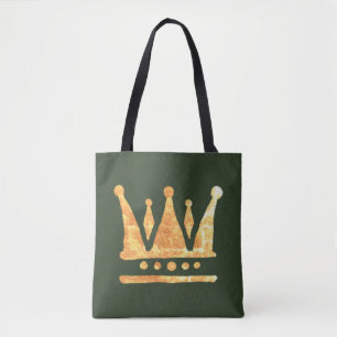 Golden Crown Custom All-Over-Print Canvas tas