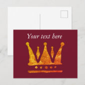 Golden Crown Custom Briefkaart (Voorkant / Achterkant)
