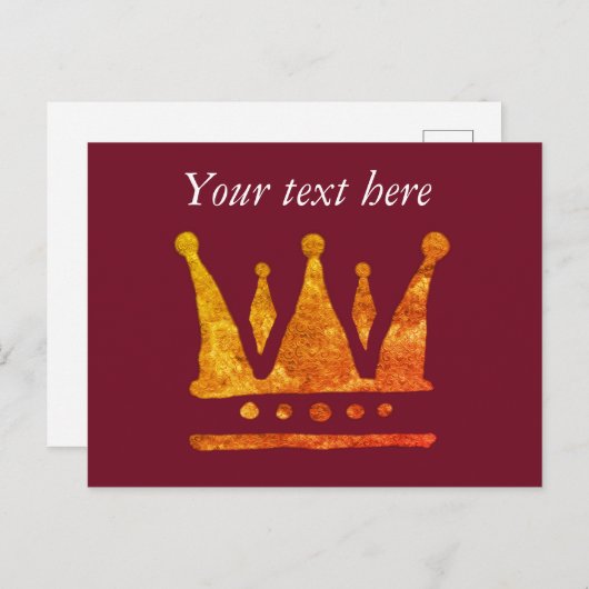 Golden Crown Custom Briefkaart (Voorkant / Achterkant)