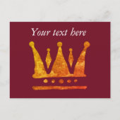 Golden Crown Custom Briefkaart (Voorkant)