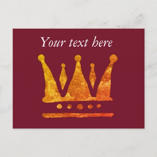 Golden Crown Custom Briefkaart (Voorkant)