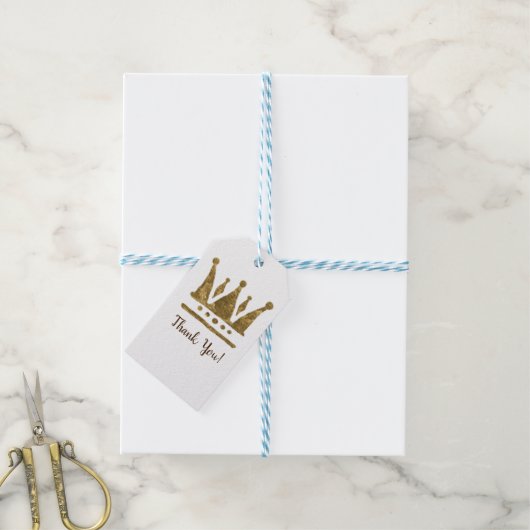 Golden Crown Custom Gift Labels Cadeaulabel (Met Touw)