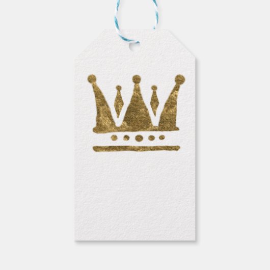 Golden Crown Custom Gift Labels Cadeaulabel (Achterkant)