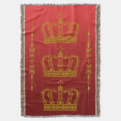 Golden Crown en jouw ideeën Deken (Voorkant Verticaal)