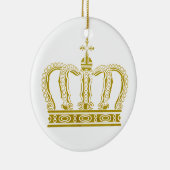 Golden Crown en jouw ideeën Keramisch Ornament (Rechts)