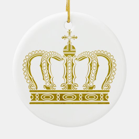 Golden Crown en jouw ideeën Keramisch Ornament (Achterkant)