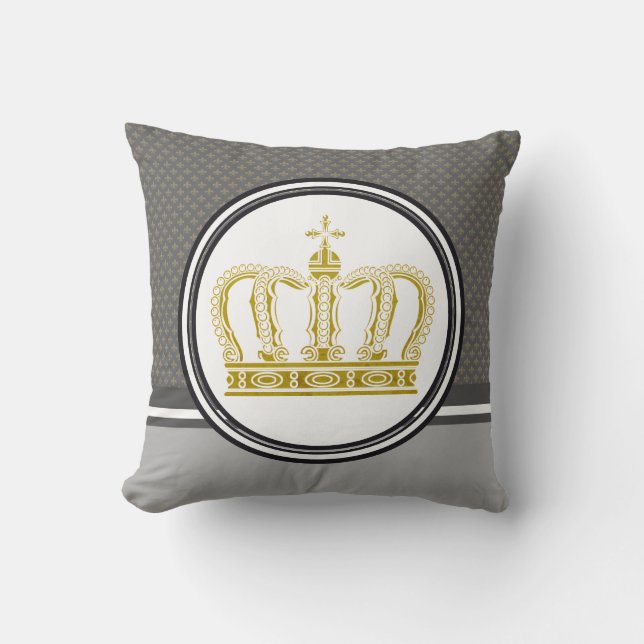 Golden Crown en jouw ideeën Kussen (Voorkant)