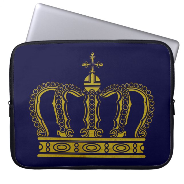 Golden Crown en jouw ideeën Laptop Sleeve (Voorkant)
