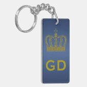 Golden Crown en jouw ideeën Sleutelhanger (Voorkant Links)
