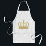 Golden Crown en jouw ideeën Standaard Schort<br><div class="desc">Funny Graphic Design by EDDA Froehlich | Deze prachtige gouden kroon is eenvoudig aan te passen aan uw partij of gebeurtenis door uw gebeurtenisdetails, doopvontstijl, doopvontgrootte & kleur, en formulering toe te voegen. Het is voor alle zelfbewuste mensen | Voor andere design en producten kunt u contact met mij opnemen:...</div>