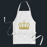Golden Crown en jouw ideeën Standaard Schort<br><div class="desc">Funny Graphic Design by EDDA Froehlich | Deze prachtige gouden kroon is eenvoudig aan te passen aan uw partij of gebeurtenis door uw gebeurtenisdetails, doopvontstijl, doopvontgrootte & kleur, en formulering toe te voegen. Het is voor alle zelfbewuste mensen | Voor andere design en producten kunt u contact met mij opnemen:...</div>