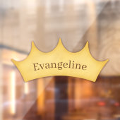 Golden Crown Fairytale Kinder & Nursery Personaliz Raamsticker (Vel 2)