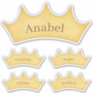 Golden Crown Fairytale Thaise Gepersonaliseerde Et Sticker