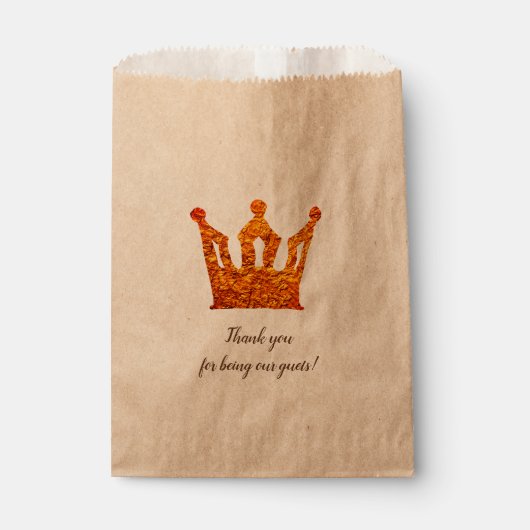 Golden Crown Favor Bag Bedankzakje (Voorkant)