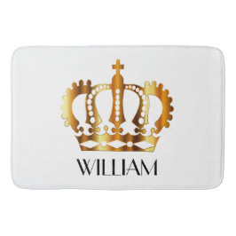 Golden Crown - Gepersonaliseerde naam Badmat