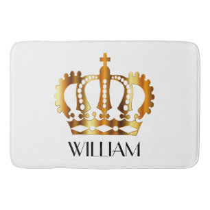 Golden Crown - Gepersonaliseerde naam Badmat