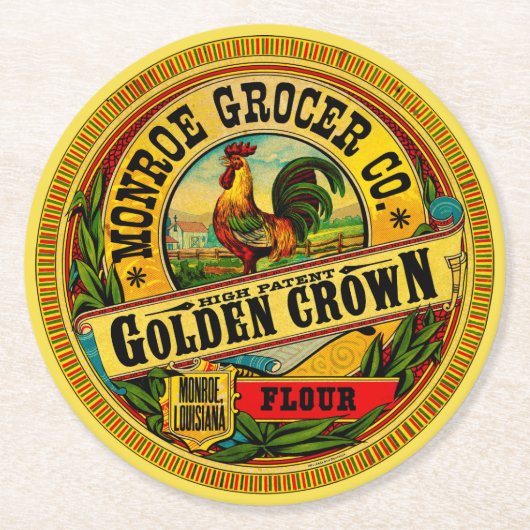 Golden Crown High Patent Flour Ronde Kartonnen Onderzetter (Voorkant)