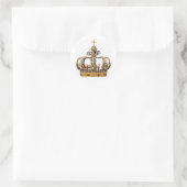 Golden Crown I Ronde Sticker (Tas)