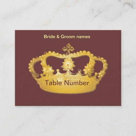 Golden Crown II Receptie Plaats kaarten Plaatskaartje (Voorkant)