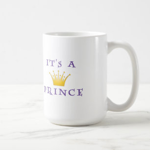 Golden Crown "It's a Prince" met Wizard font Koffiemok