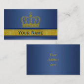 Golden Crown + jouw tekst & achtergrond Visitekaartje (Voorkant / Achterkant)
