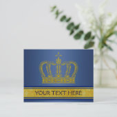 Golden Crown + jouw tekst & afbeelding Briefkaart (Staand voorkant)