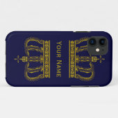 Golden Crown + jouw tekst Case-Mate iPhone Case (Achterkant (horizontaal))