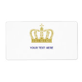 Golden Crown + jouw tekst Etiket (Voorkant)