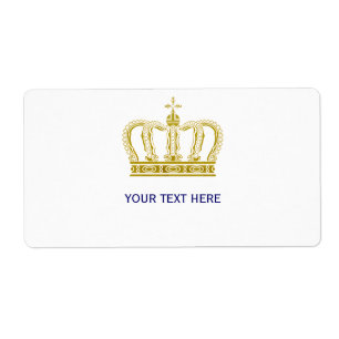 Golden Crown + jouw tekst Etiket