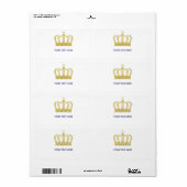 Golden Crown + jouw tekst Etiket (Full Sheet)