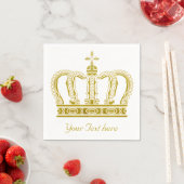 Golden Crown + jouw tekst Servetten (Insitu)