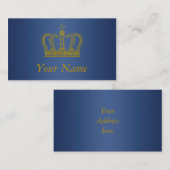 Golden Crown + jouw tekst Visitekaartje (Voorkant / Achterkant)