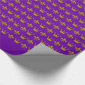 Golden Crown & Lily Border + jouw ideeën Cadeaupapier (Hoek)