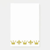 Golden Crown & Lily Border + jouw ideeën Post-it® Notes (Voorkant)