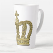 Golden Crown - luxe royal 2 Latte Mok (Rechterhoek)