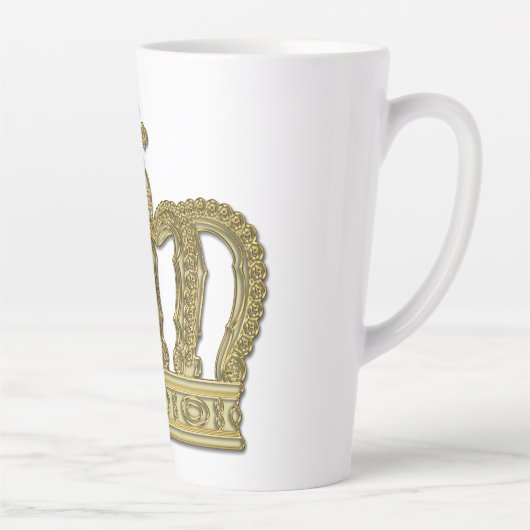 Golden Crown - luxe royal 2 Latte Mok (Rechts)