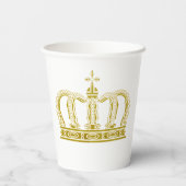 Golden Crown - luxe royal Papieren Bekers (Achterkant)