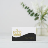 Golden Crown - luxe royal Visitekaartje (Staand voorkant)
