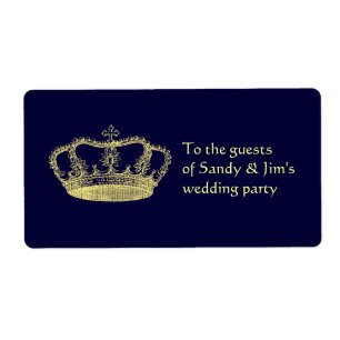 Golden Crown met jouw tekst Etiket